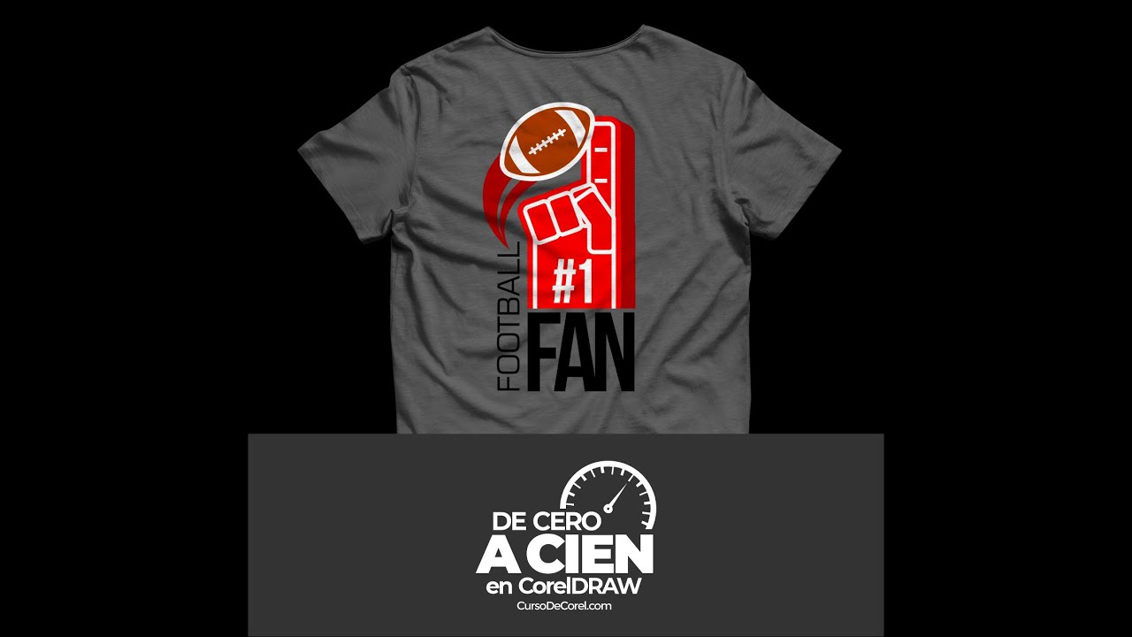 Camiseta Fan Football en CorelDRAW