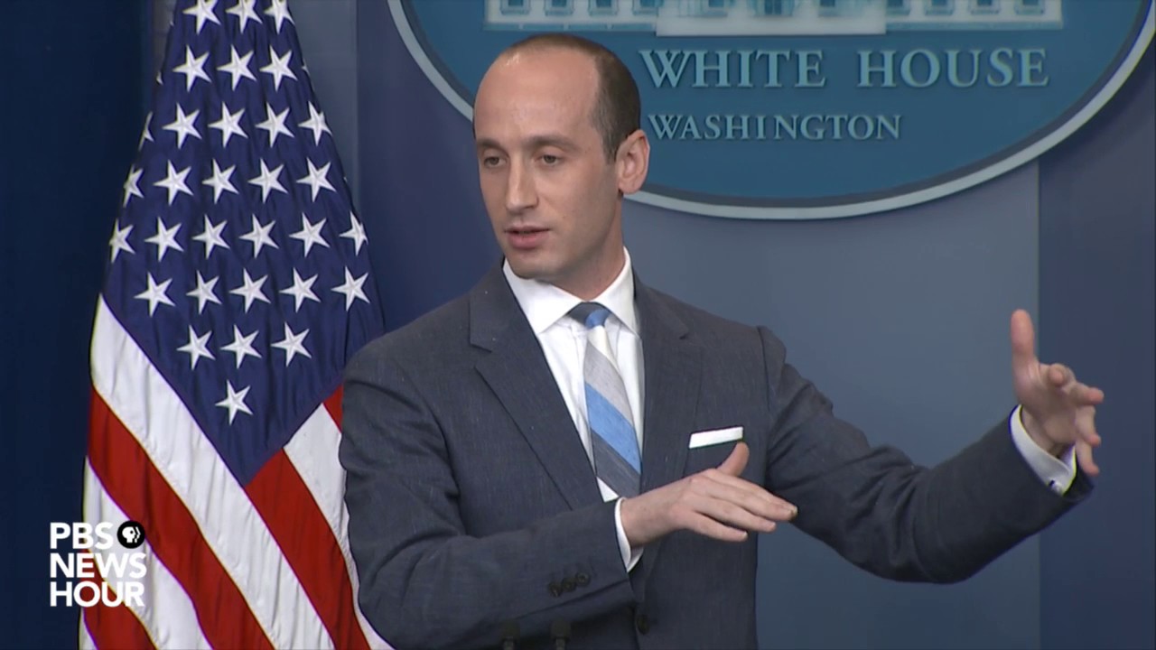 Sarah Sanders, Stephen Miller hold White House news briefing