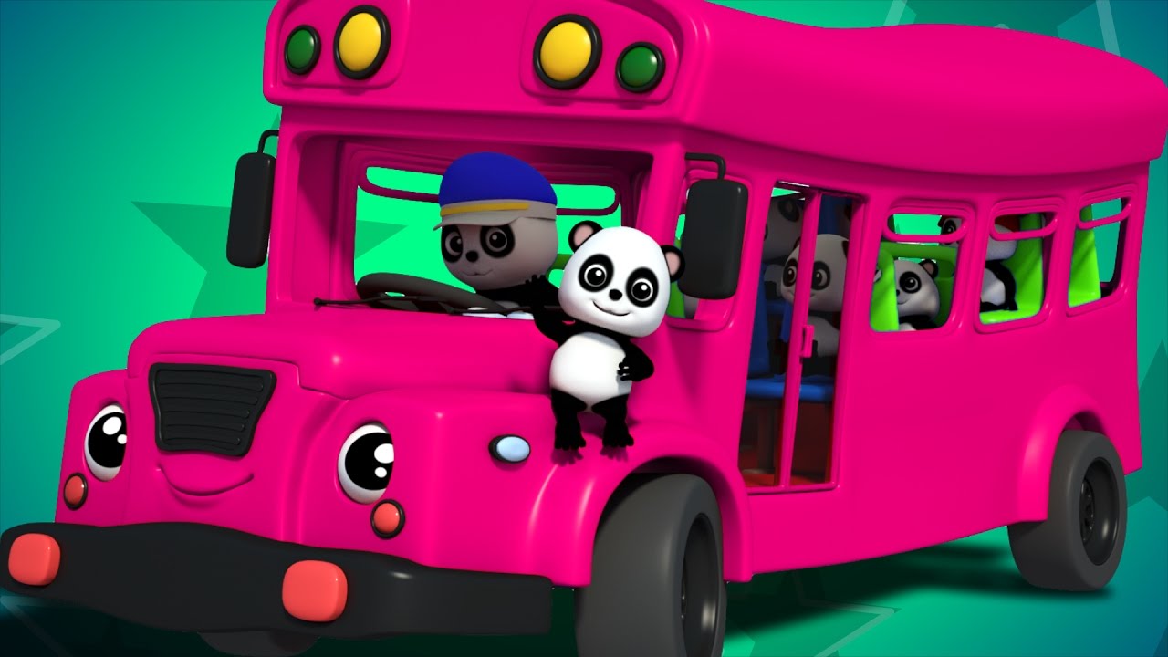 the wheels on the bus | nursery rhymes | kids songs | 3d rhymes
