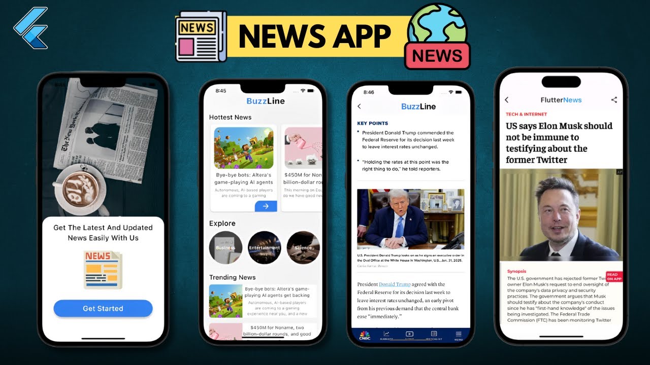 🔥🗞️📰 Epic News App in Flutter with Rest API, Clean Architecture, State Management - 2025