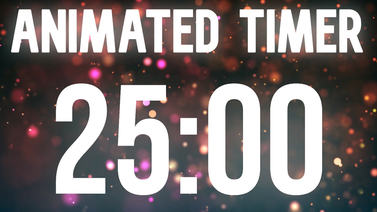 25 Minute Focus Timer ⏳ | Relaxing Animated Background | Pomodoro Study Session