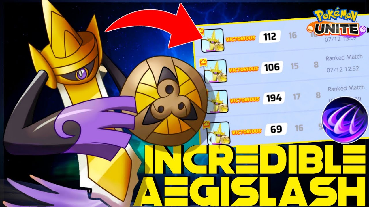 AEGISLASH LOOKS INSANELY OP WITH THIS ONE SHOT SOLO QUEUE BUILD 🤯 | POKEMON UNITE