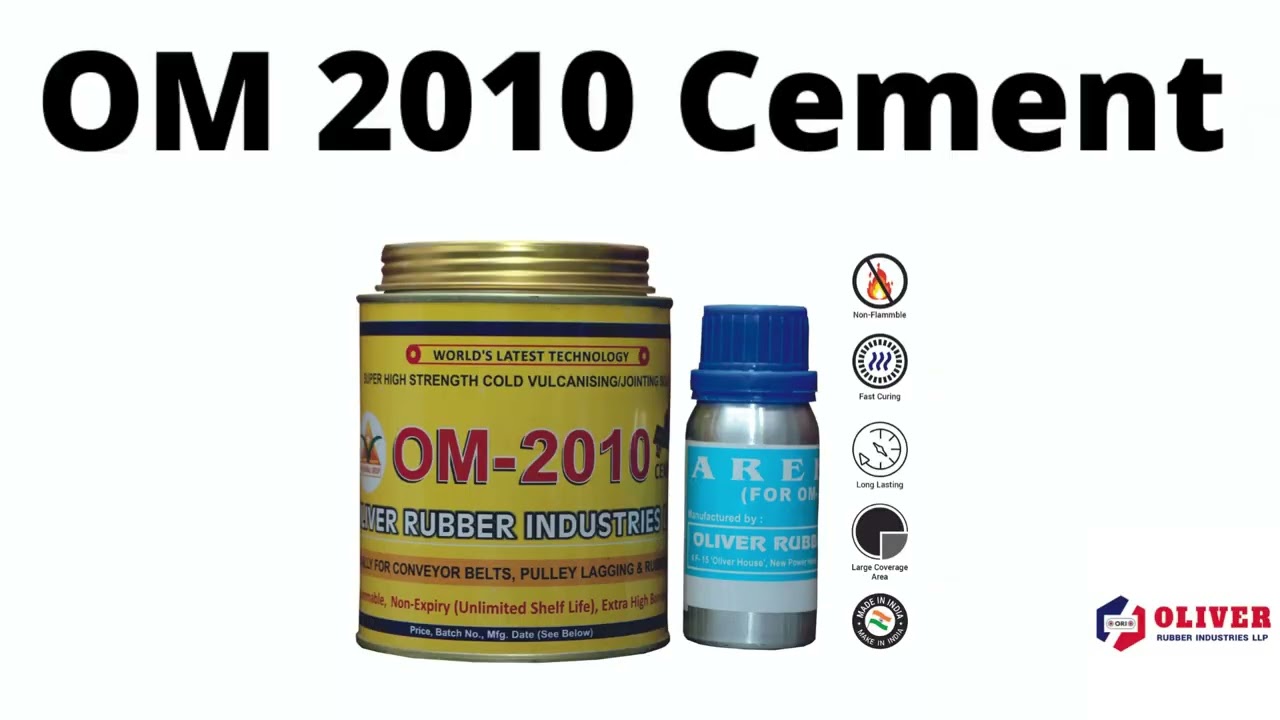 Cold vulcanising solutions for conveyor belt maintenance Om 2000 cement rubber repairing adhesives