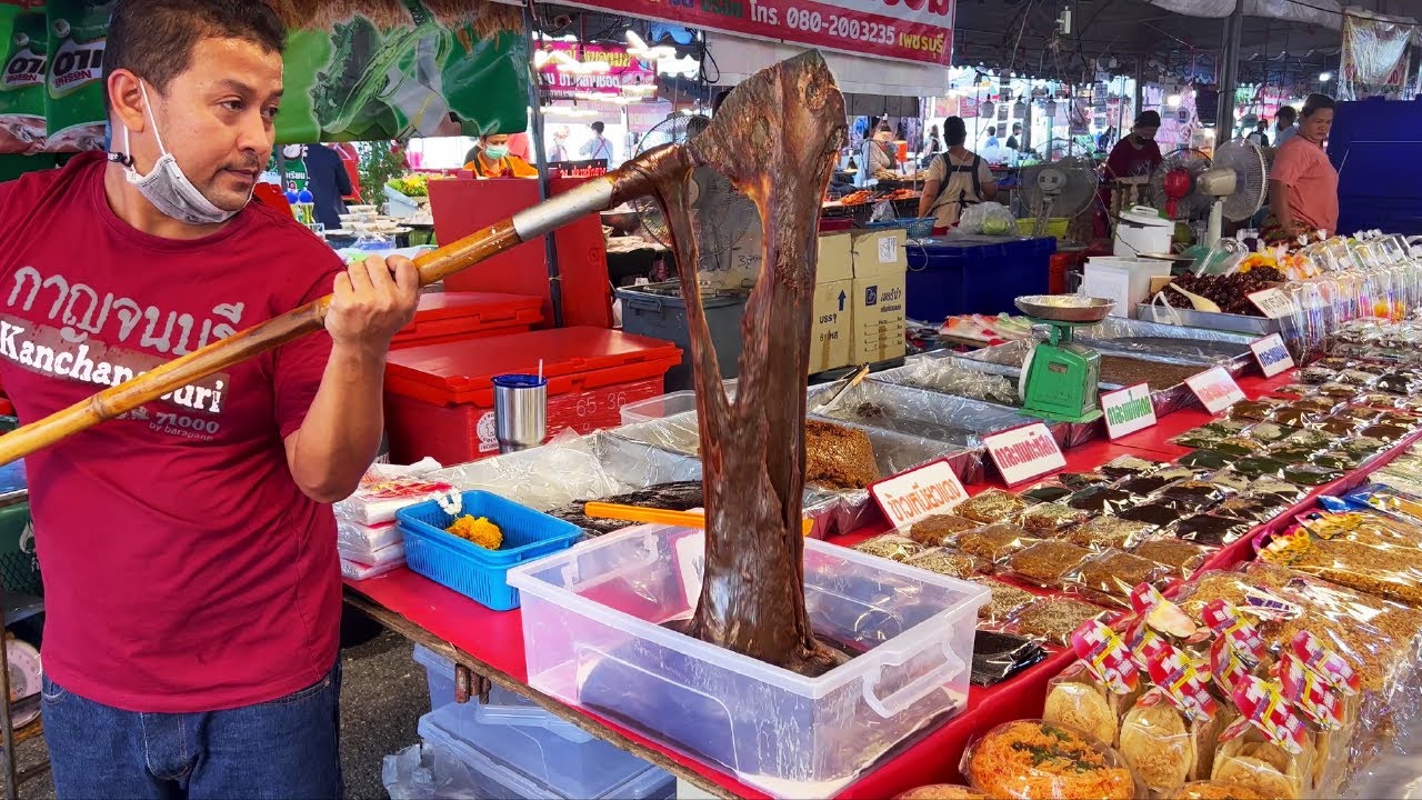 Thai Caramel Sticky Jelly (Ka La Mae) | Street Food