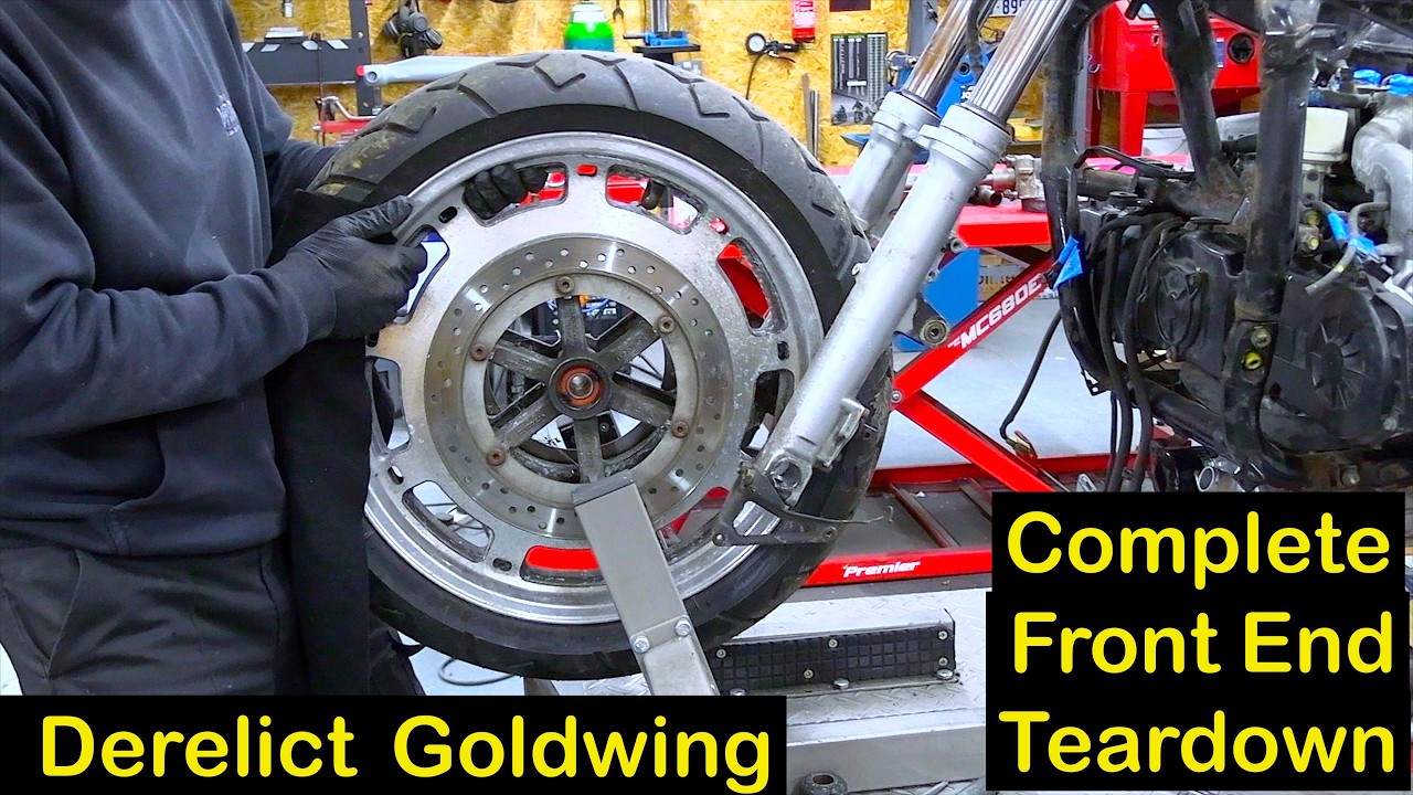 Derelict Goldwing, Day 35:-  Front End Teardown !