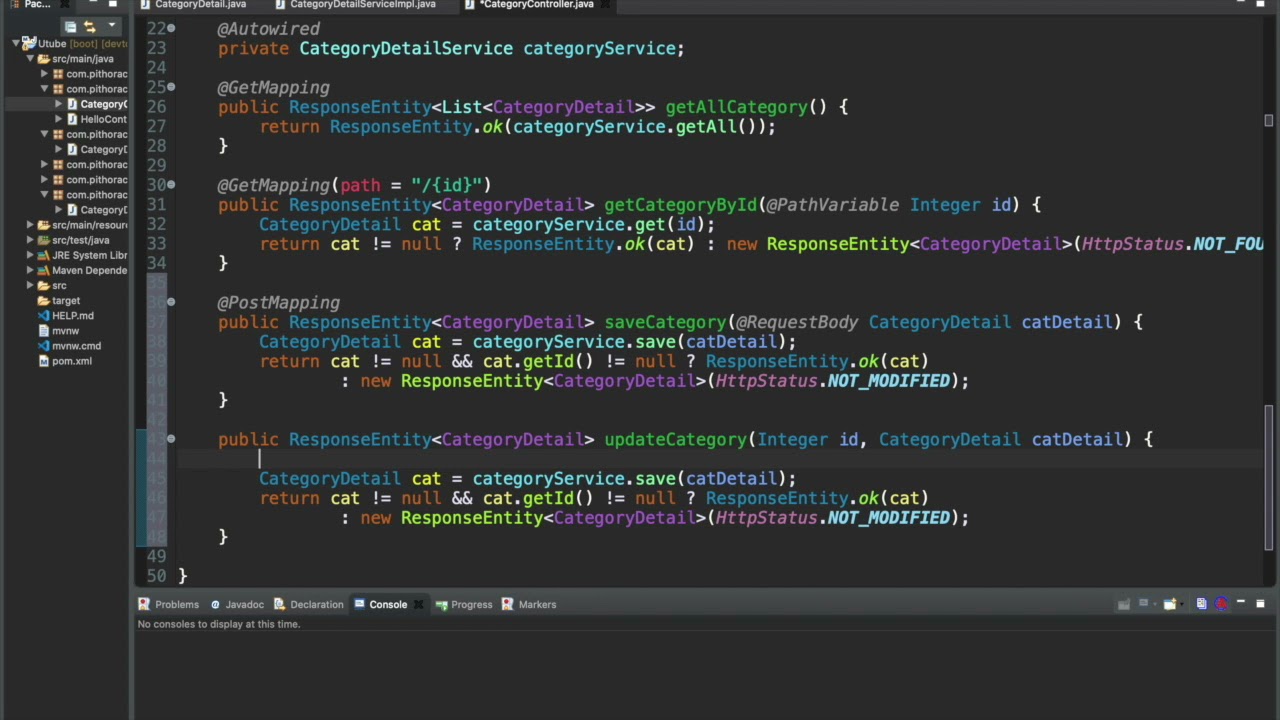 Spring Boot Tutorials 14: Saving, Updating and Deleting Data in Controller Layer