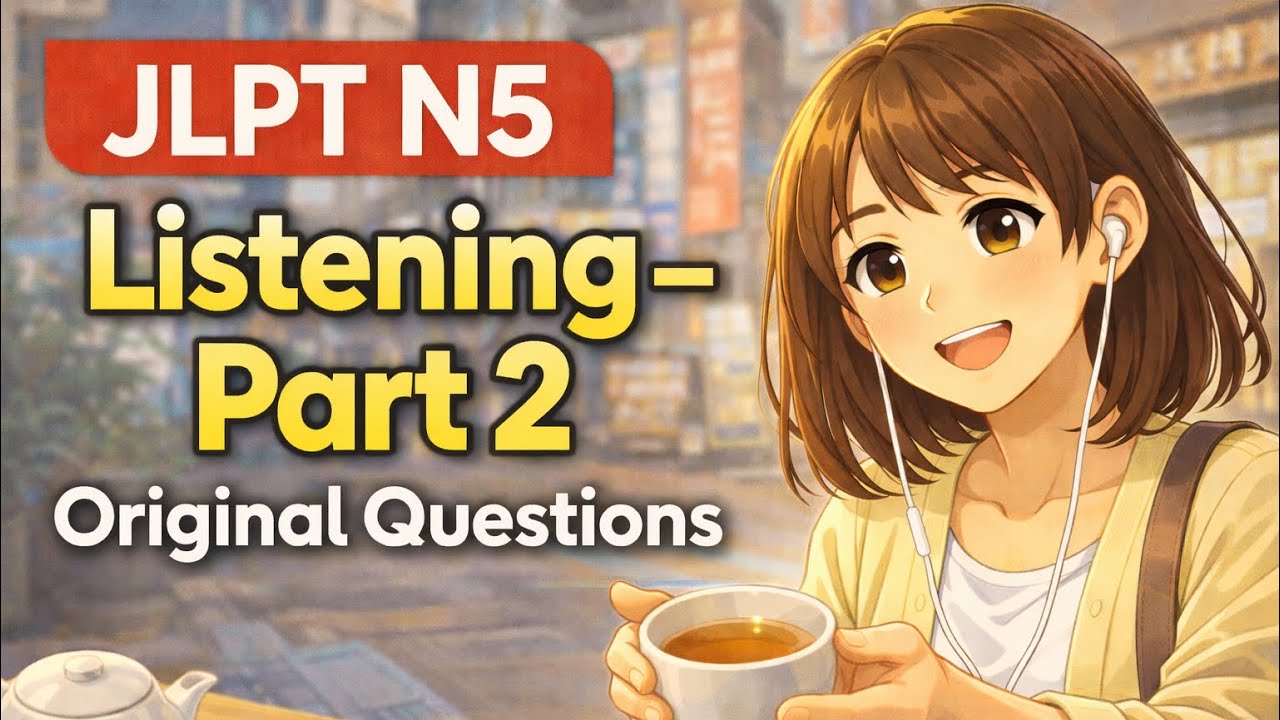 JLPT N5 Listening Practice｜Question 2 (Response Questions)｜5 Real-Style Questions