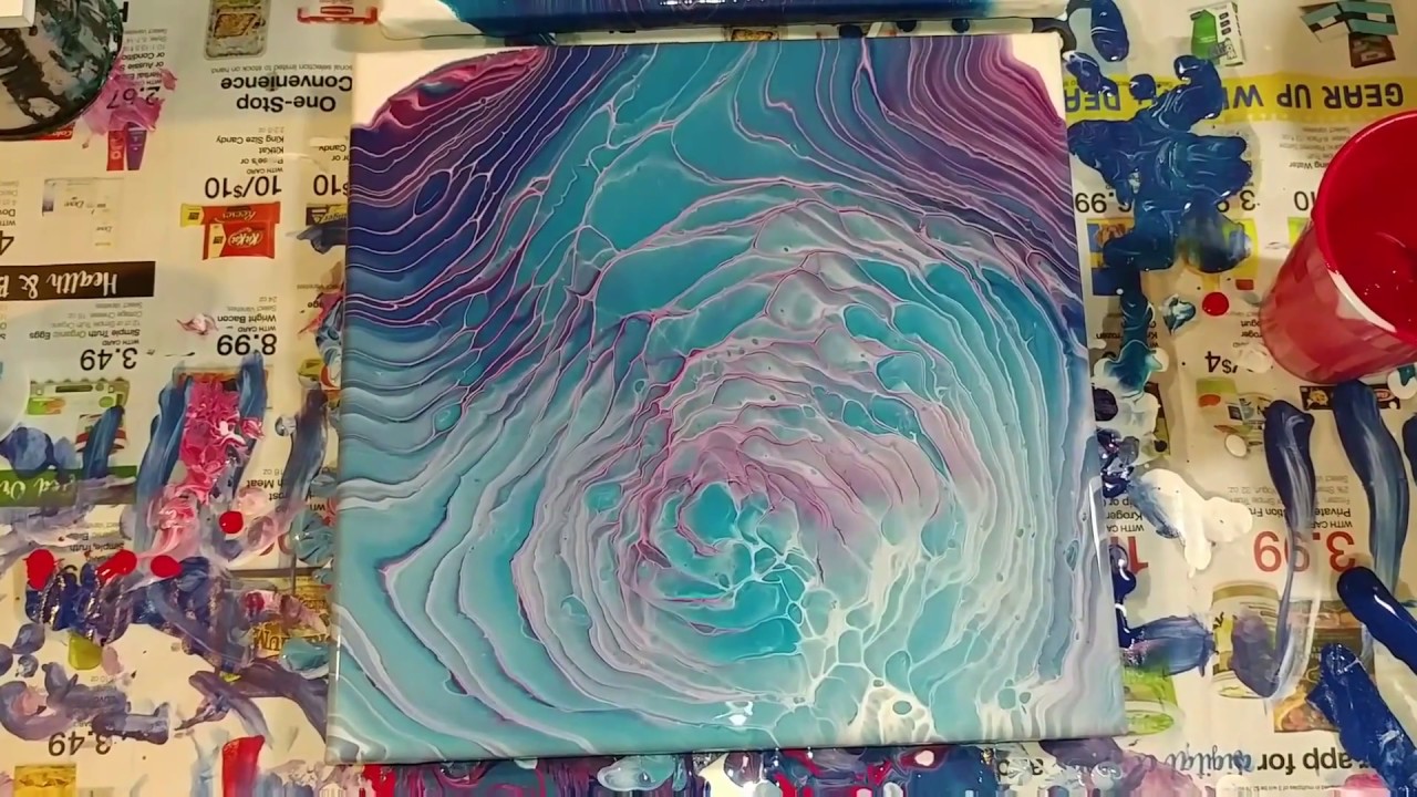 Tree Ring Pour Turns into Marble Rose!  (015)
