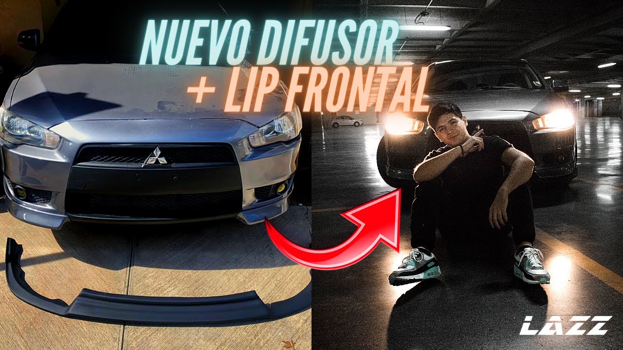 INSTALANDO EL NUEVO DIFUSOR Y LIP FRONTAL AL LANCER GTS/ EDDY LAZZ