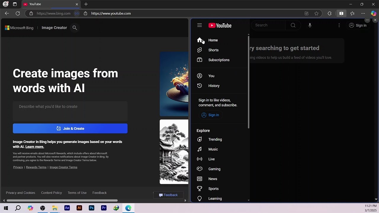 How to split screen in edge on laptop