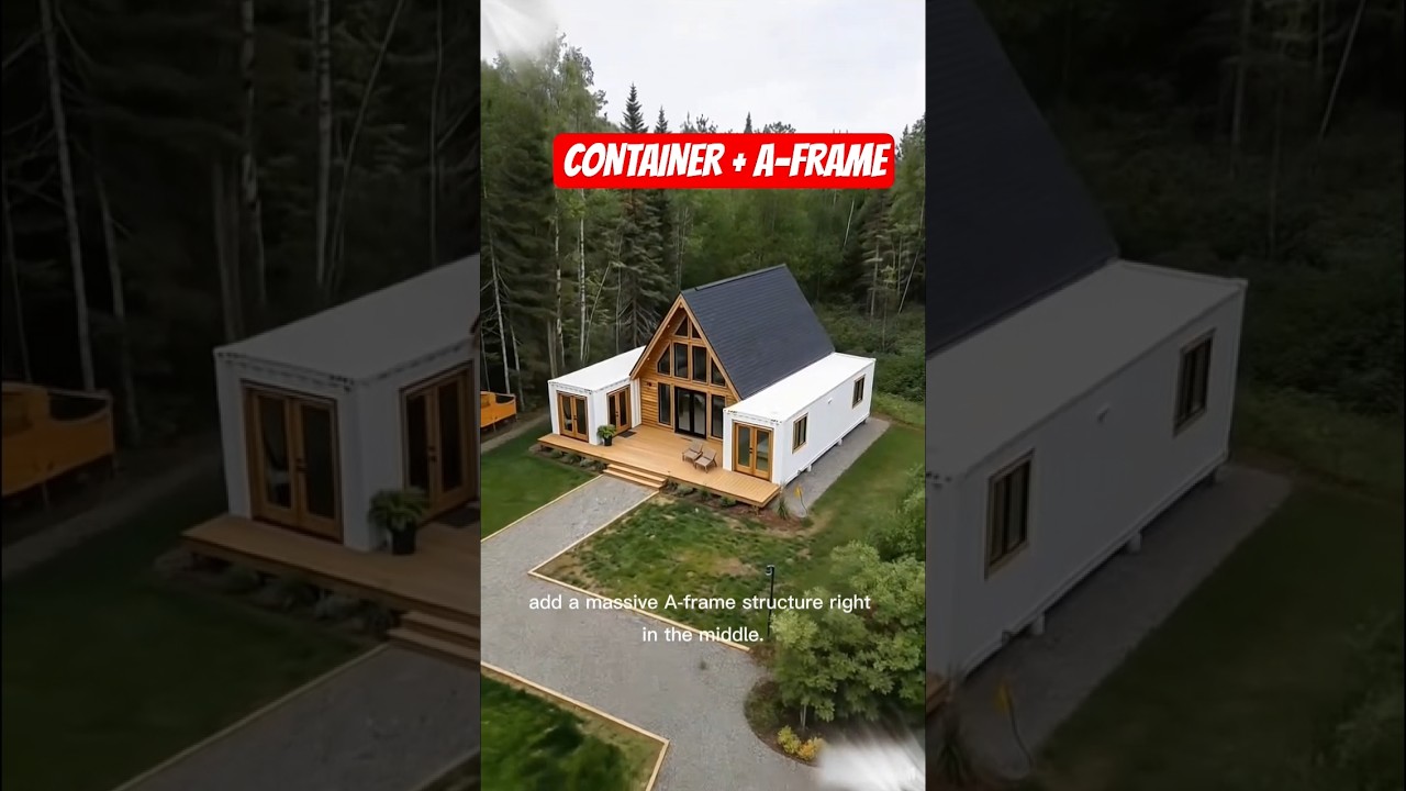The Ultimate Shipping Container A-Frame Hybrid! 🏗️🌲