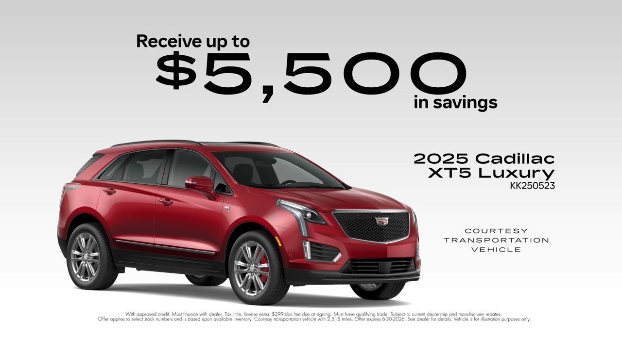 Выгода до $5 500 на Cadillac XT5 2025 года | Woodhouse Cadillac