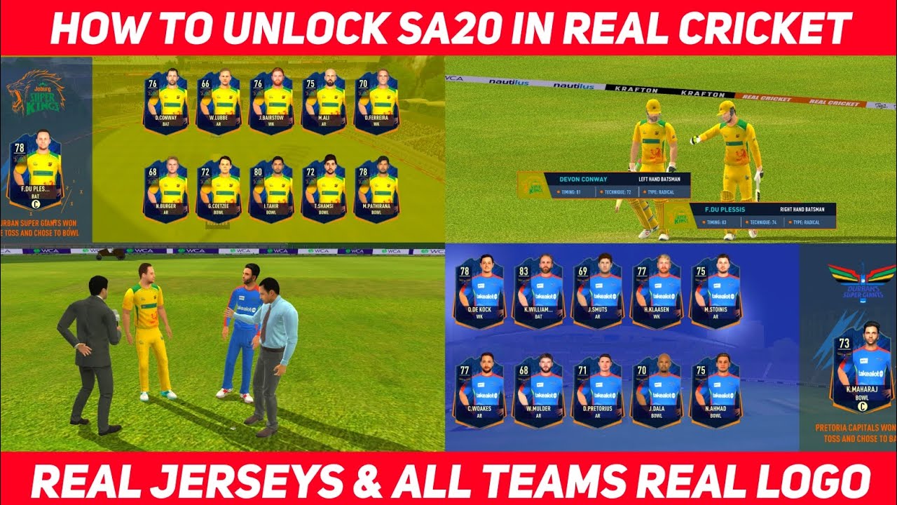 How To Unlock SA20 League In Real Cricket & Real Jerseys Real Logo | Real Cricket Tournament Unlock
