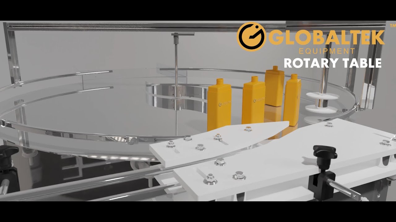 GLOBALTEK® - Rotary Table With In-feed Table And Unscrambler Attachment