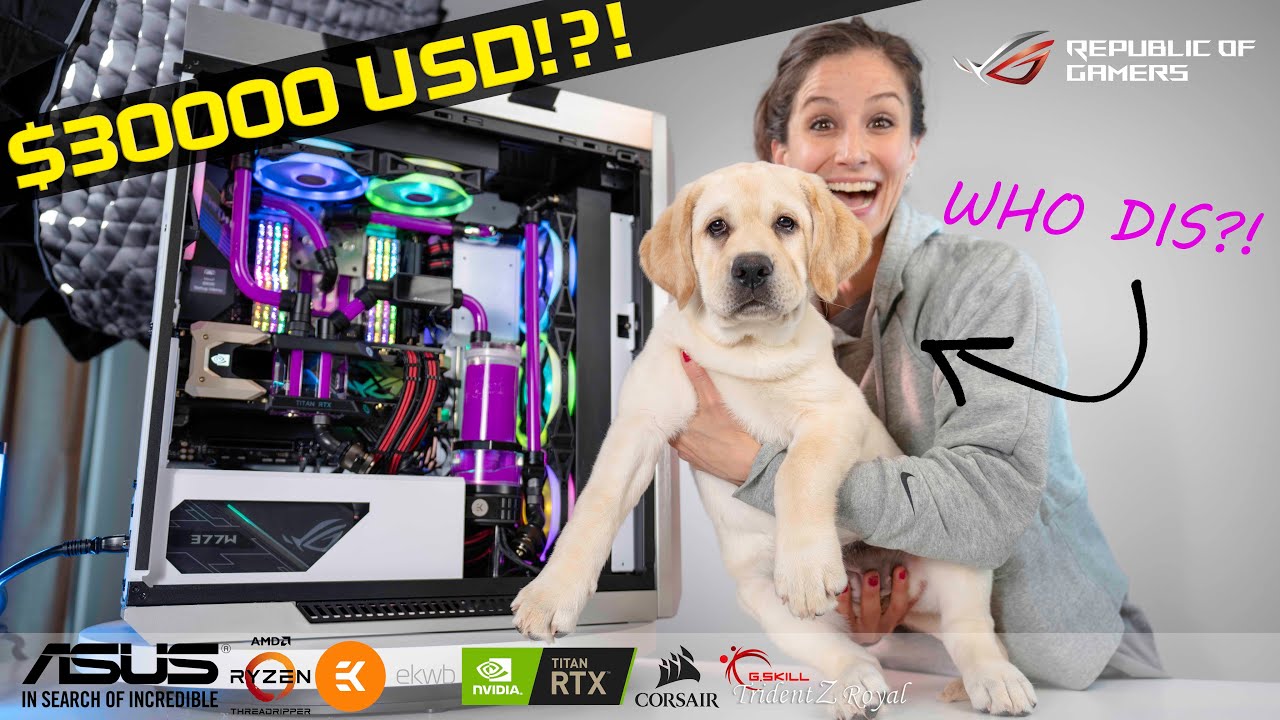 $30000 USD INSANE SIM RACING PC - ft ASUS ROG Strix Helios GX601 White Edition Case!