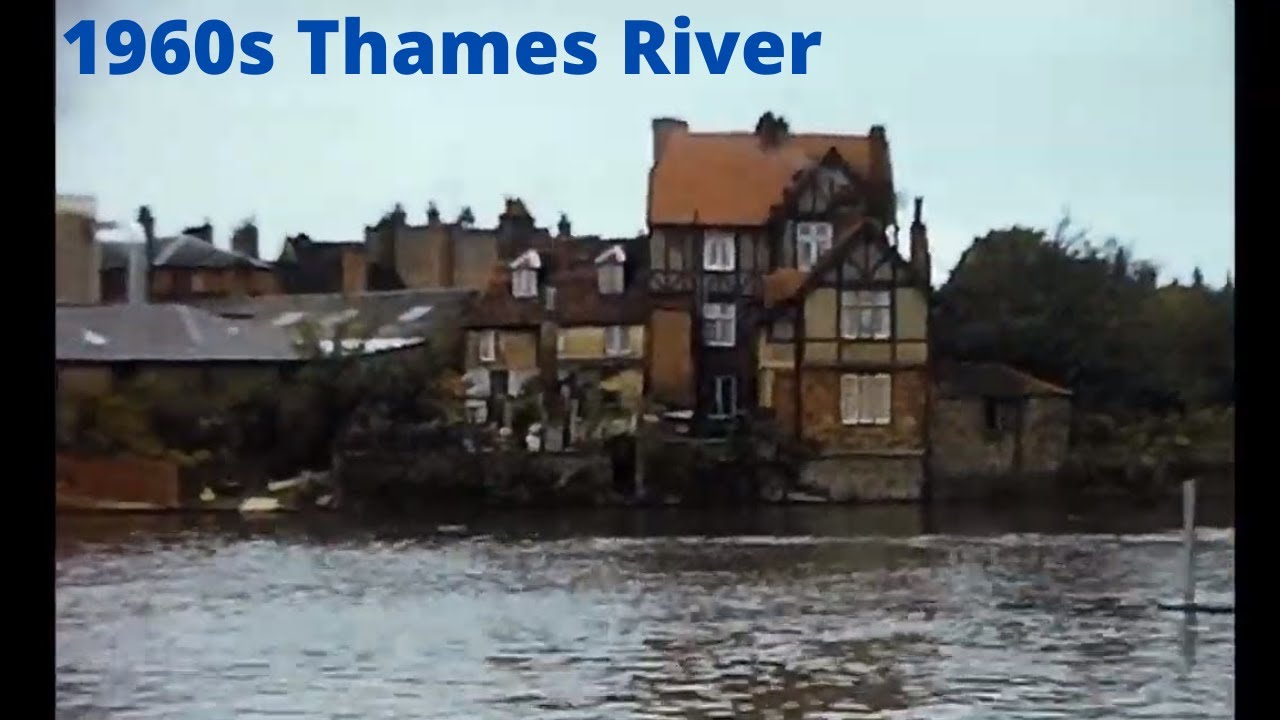 1960's Trip Down the River Thames - Sights and Scenes - Vintage Footage