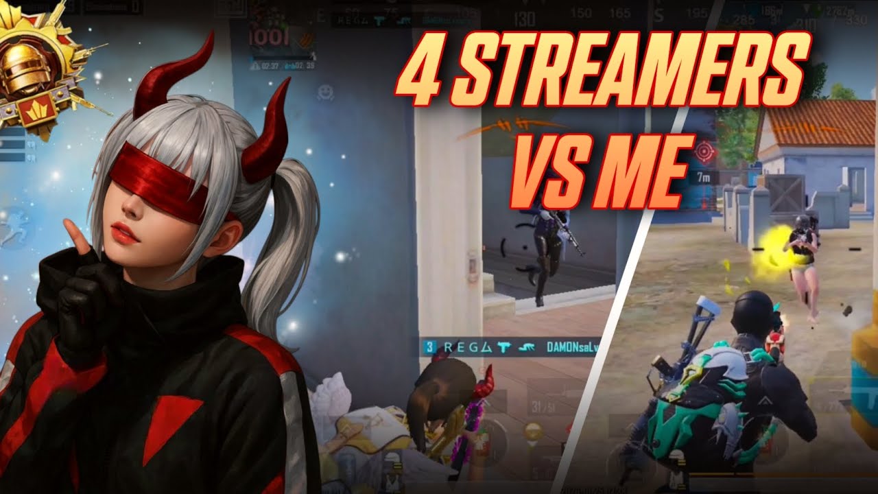 AMRIT VC vs 4 STREAMERS🔥 BGMI CONQUEROR LOBBY CLUTCHES | 60 FPS ANDROID PLAYER | AMRIT VC