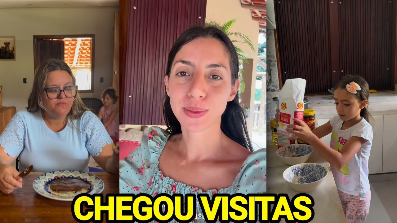 SARA KELLEN RECEBE VISITAS EM CASA+ ANINHA FEZ PANQUECA 