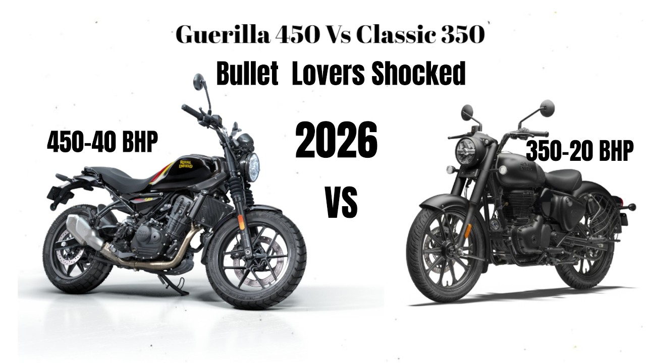 Royal Enfield Guerrilla 450 VS Bullet 350 2026 Comparison 😱#Guerrilla450 #Bullet350 #RoyalEnfield