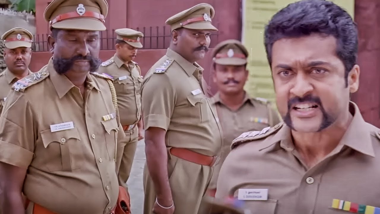 सूर्या इन पुलिसवालो पर भड़क रहा है | Main Hoon Suriya Singham 2 South Dubbed Action Movie Scene