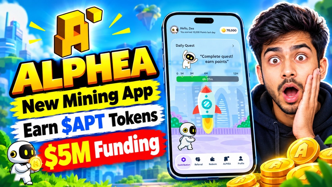 🔥 Alphea Airdrop &ndash; Earn Points for $APT Tokens | $5M Funding | New Mining App