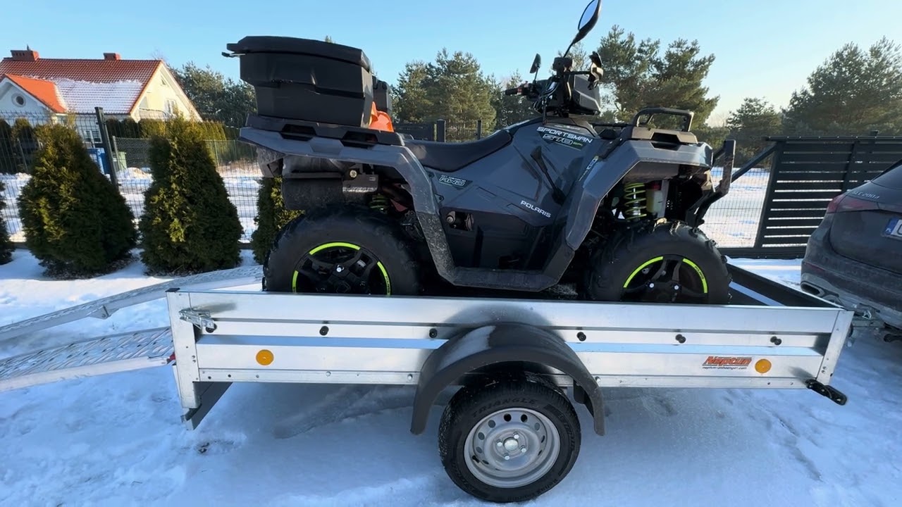 Przyczepa do samochodu przewóz quada #polaris #mercedes #4matic #quady #offroad #4x4 #influencer #yt