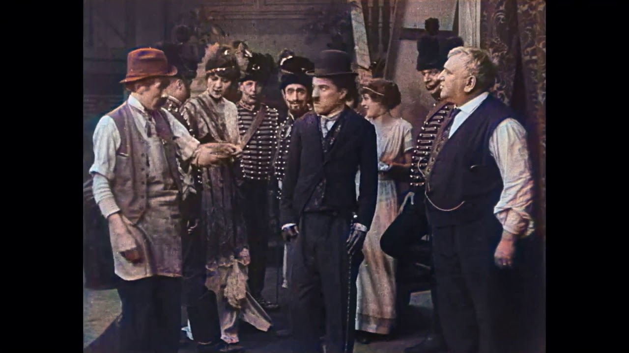 His New Job (1915) - 1st CHARLIE CHAPLIN Essanay Film - Gloria Swanson - Color (Laurel & Hardy)