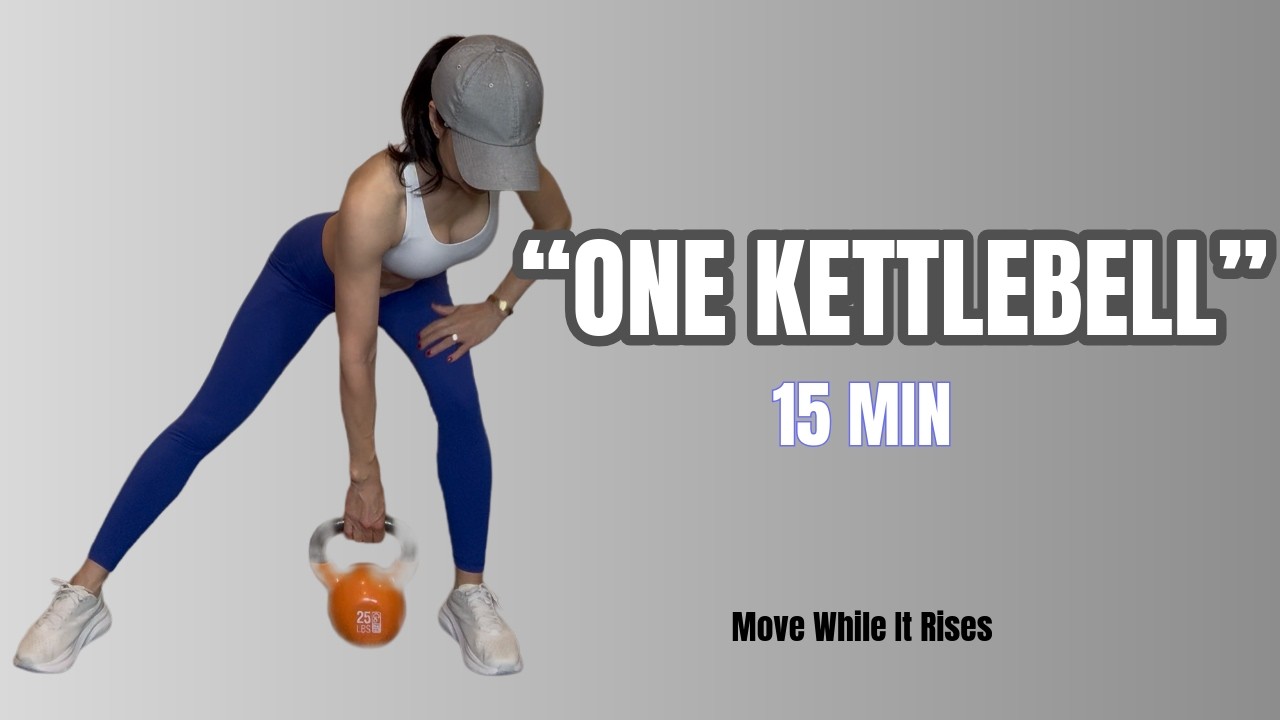 Only One Kettlebell Needed 🔥 15 Min Full Body Workout | Move While It Rises