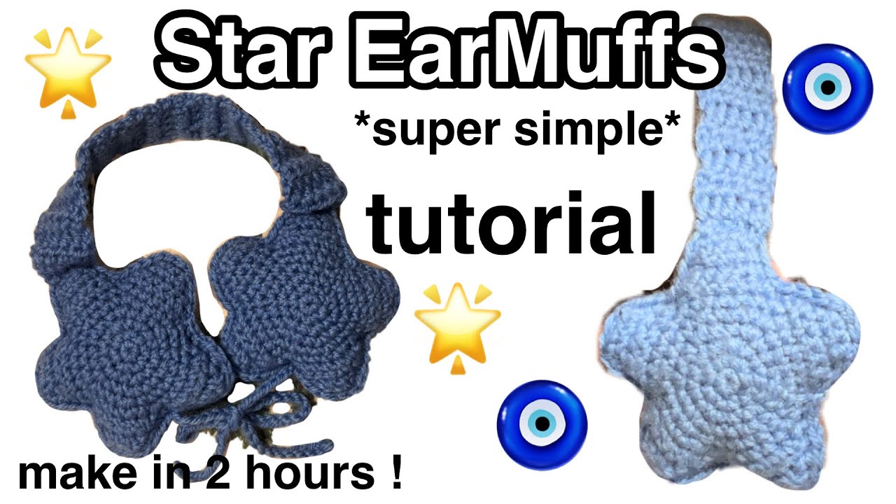 Вязаные наушники Star Eararmuffs крючком || для начинающих