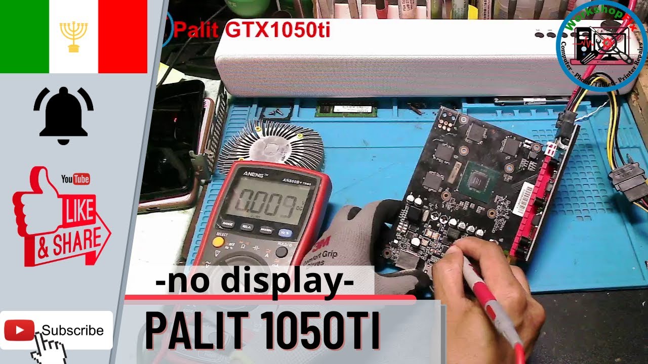 PALIT GTX 1050ti - No display, shorted mosfet