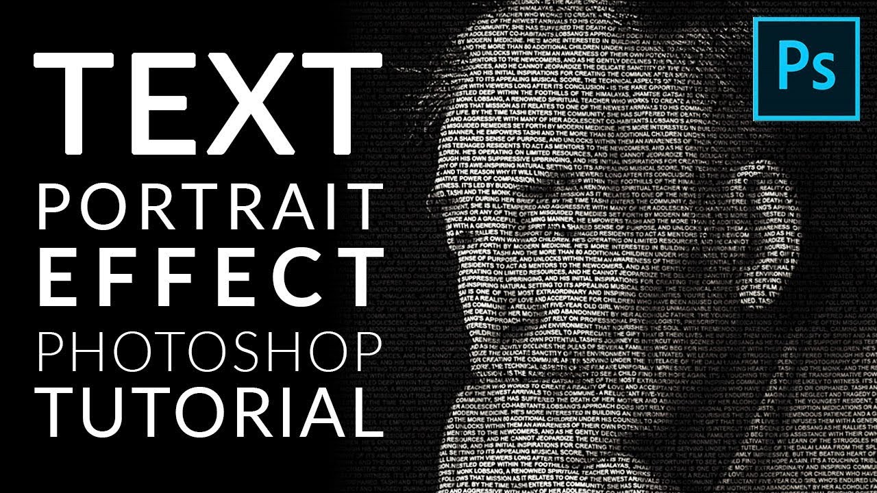 Text Portrait Effect Photoshop Tutorial | Shuvo Graphics