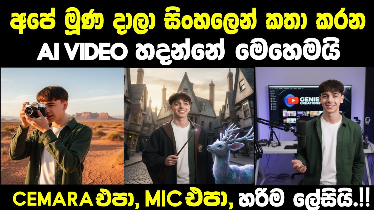 අපේ මූණ දාලා සිංහලෙන් කතා කරන AI Video හදමු | Sinhala | 😱google veo 3 tutorial sinhala