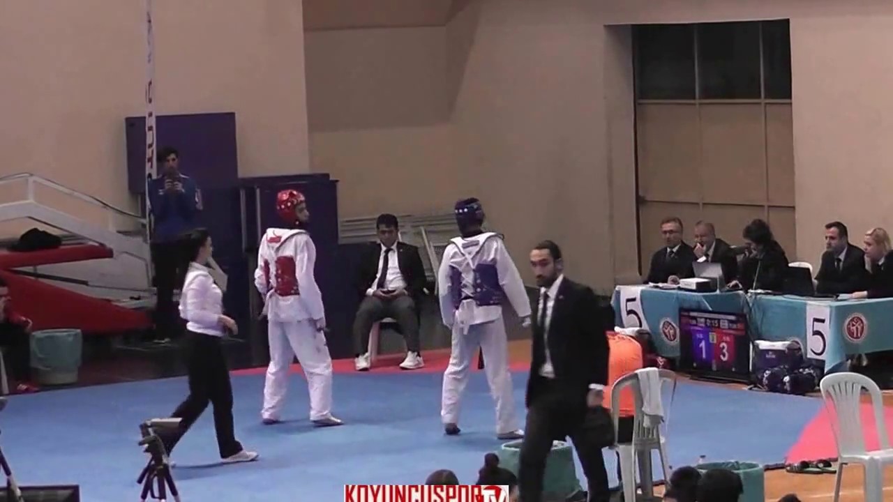 63kg Quarter Final - Murat Basumlu vs Hasan Kan (2017 Turkish Senyor Taekwondo Championships)