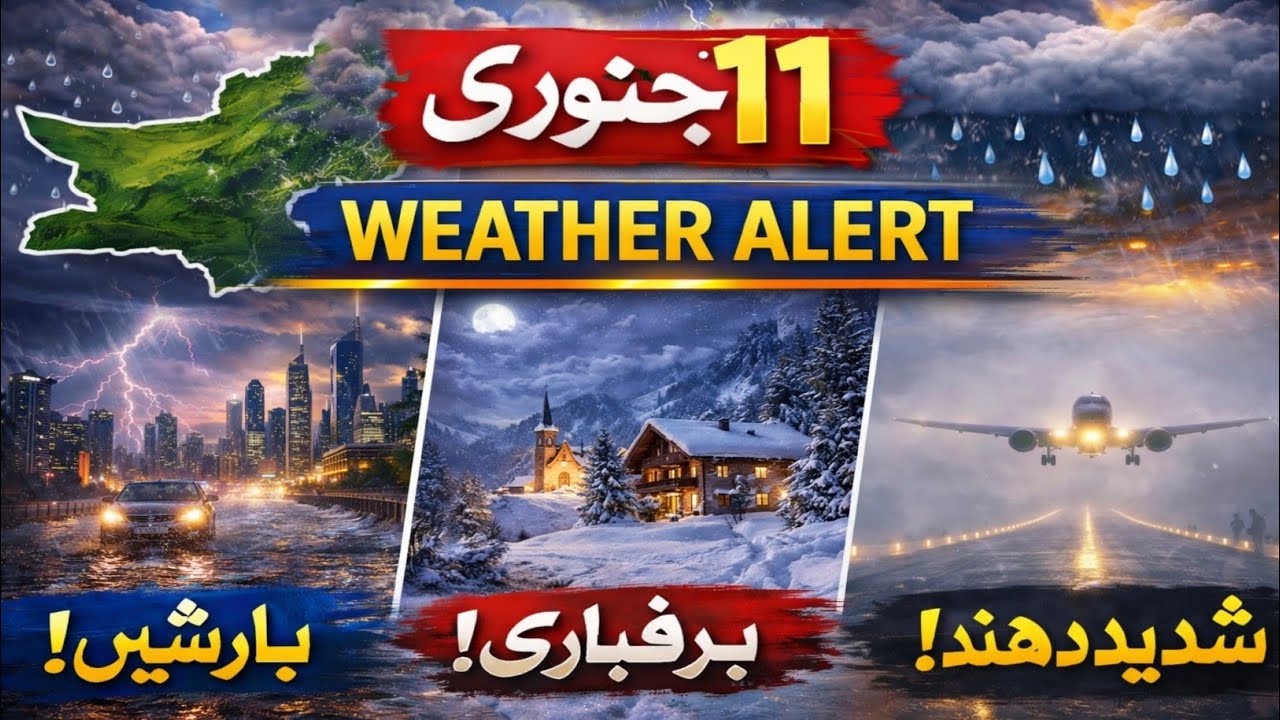 11 January Weather Alert in Pakistan | Rain, Fog & Cold