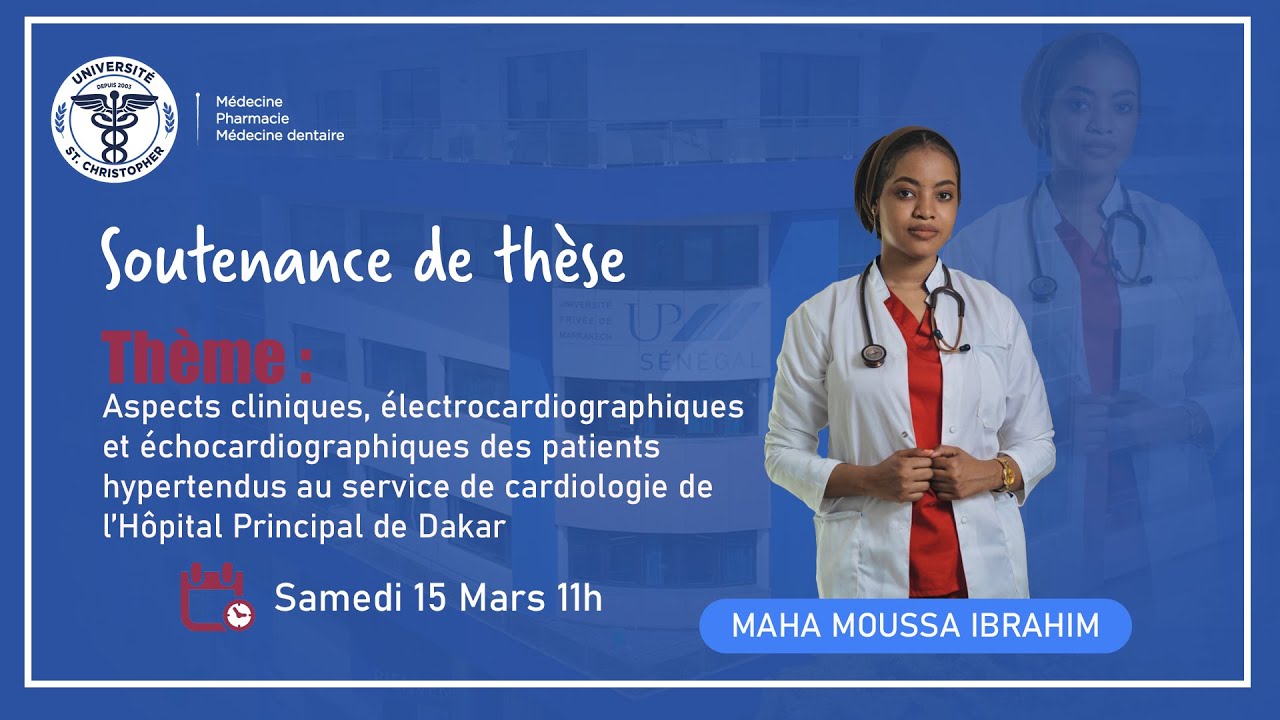 Soutenance de Doctorat en Médecine de MAHA MOUSSA IBRAHIM