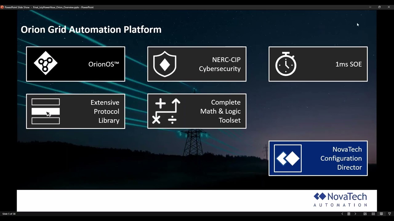 2024 July Power Hour Webinar: Orion Grid Automation Family Update | NovaTech Automation