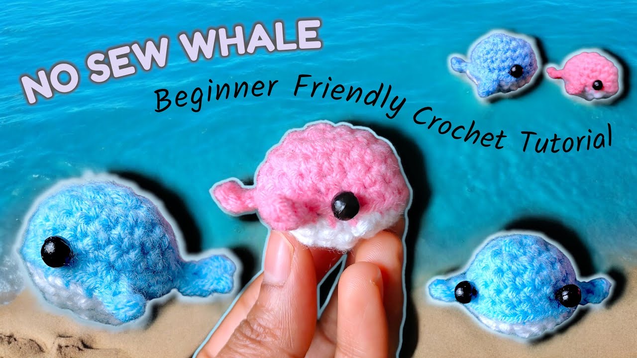 BABY WHALE amigurumi WITHOUT SEWING tutorial #crochet #tutorial #whale