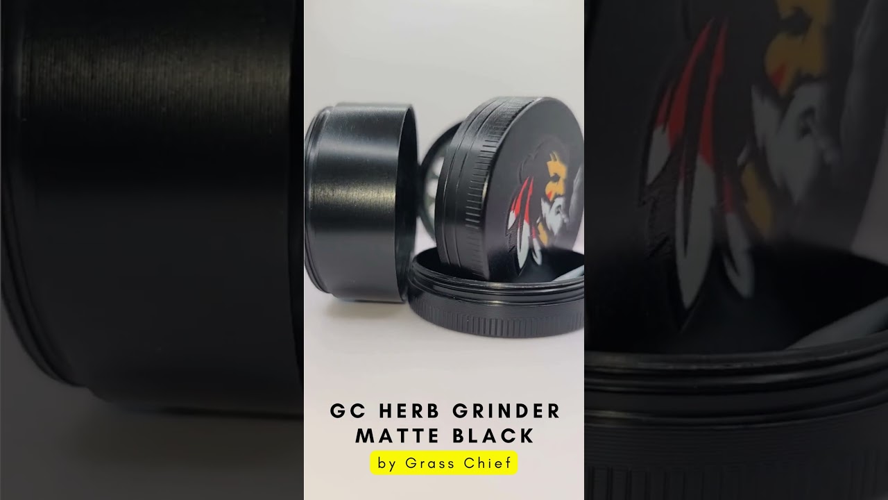 GC Herb Grinder Matte Black by Grass Chief