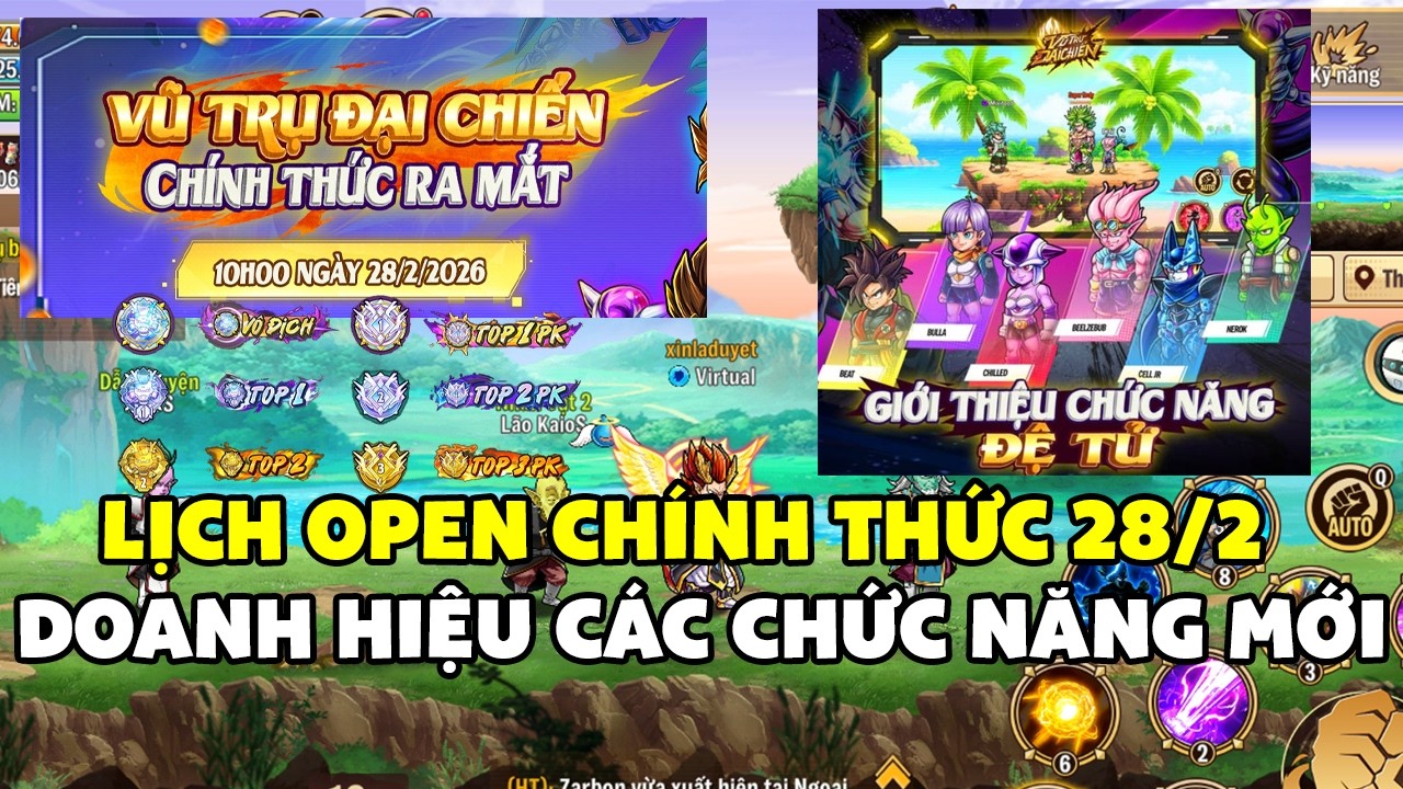Vũ Trụ Đại Chiến  - Lịch Open Chính Thức Game Những Lựa Hợp Lí Chọn Hành Tinh Top Bảng Xếp Hạng !!!