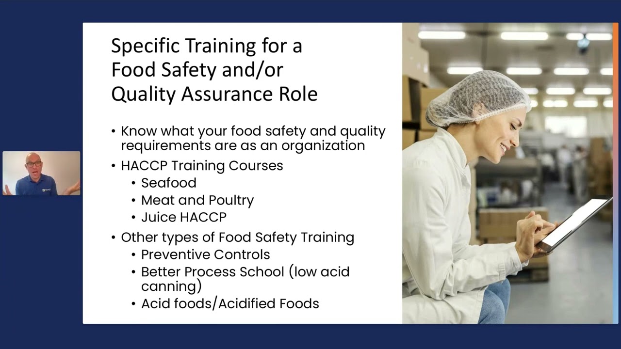Food Safety and-or Quality Assurance Training