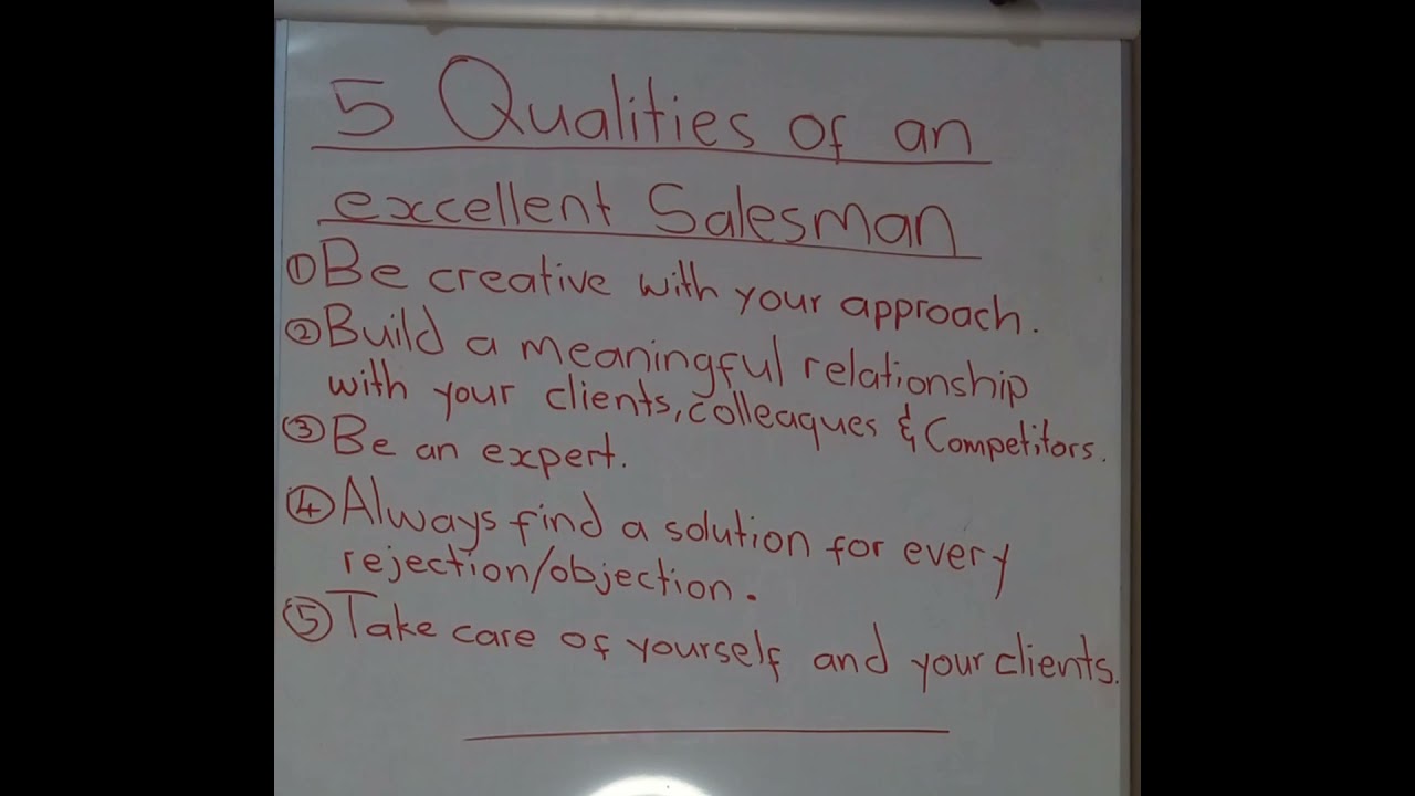 KMC TRAINING: 5 QUALITIES OF AN EXCELLENT SALES PROFESSIONAL