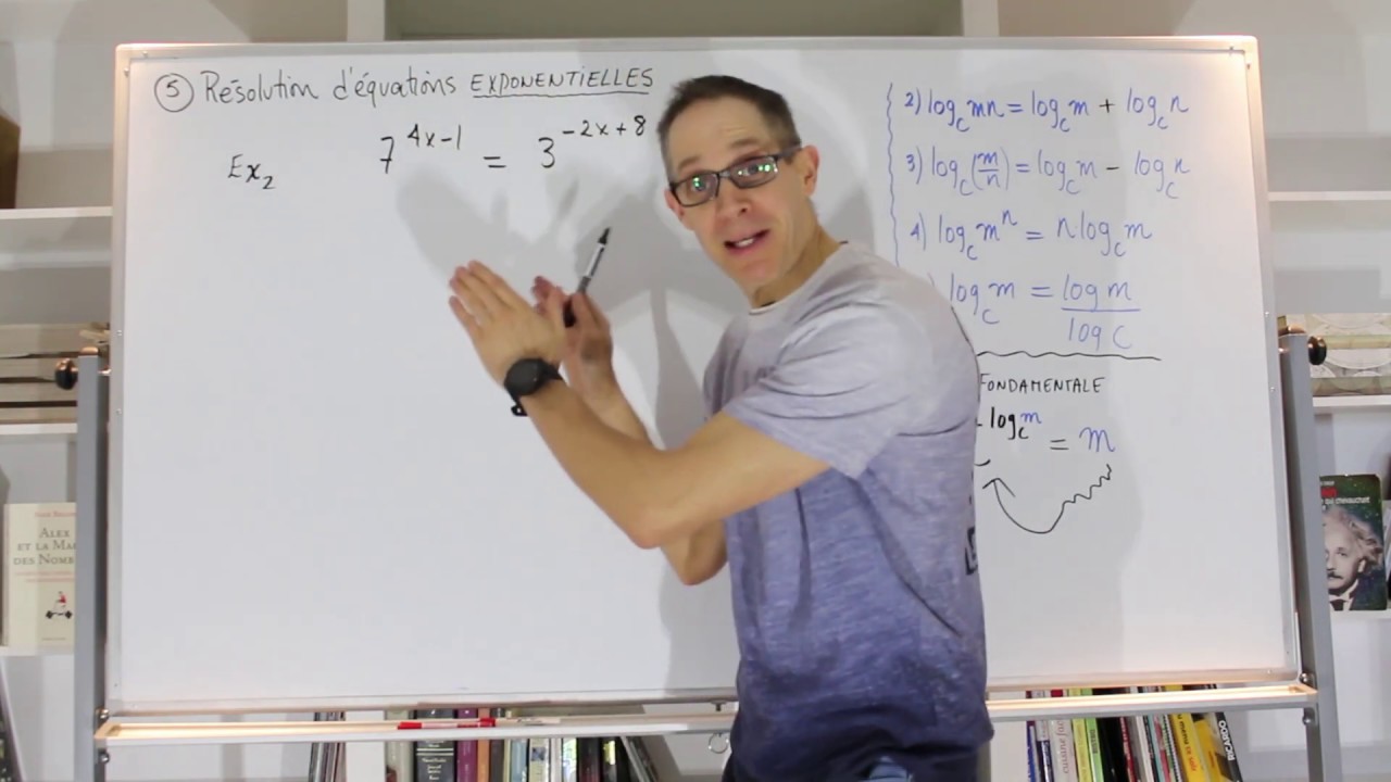 12- Fonctions exponentielles et logarithmiques: Résolution d'équations exponentielles (1/2)