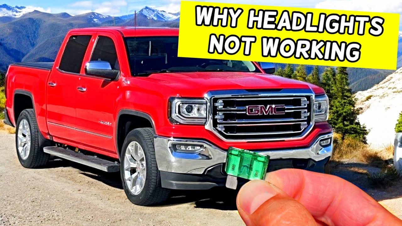 GMC SIERRA LEFT RIGHT HEADLIGHT DOES NOT WORK 2014 2015 2016 2017 2018 2019
