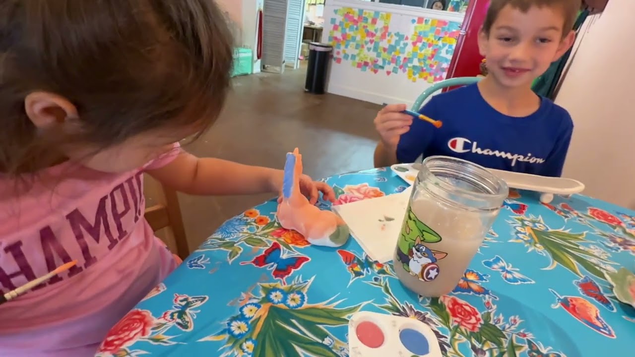 Fun at the art studio.