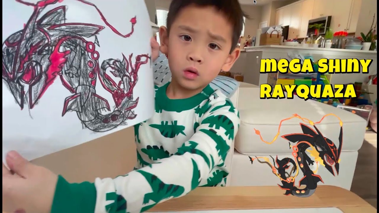 Mega Shiny Rayquaza Comes to Life! 🌟🎨 Aiden’s Epic Coloring!