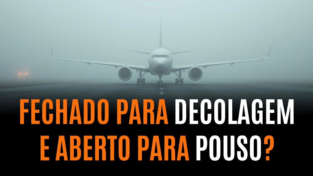 PODE ISSO? Aeroporto fechado para decolagem, mas aberto para pouso?
