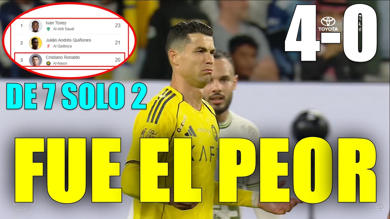 CR7 MARCÓ DOBLETE… PERO FUE EL PEOR DEL PARTIDO 😳 7 OCASIONES, SOLO 2 GOLES