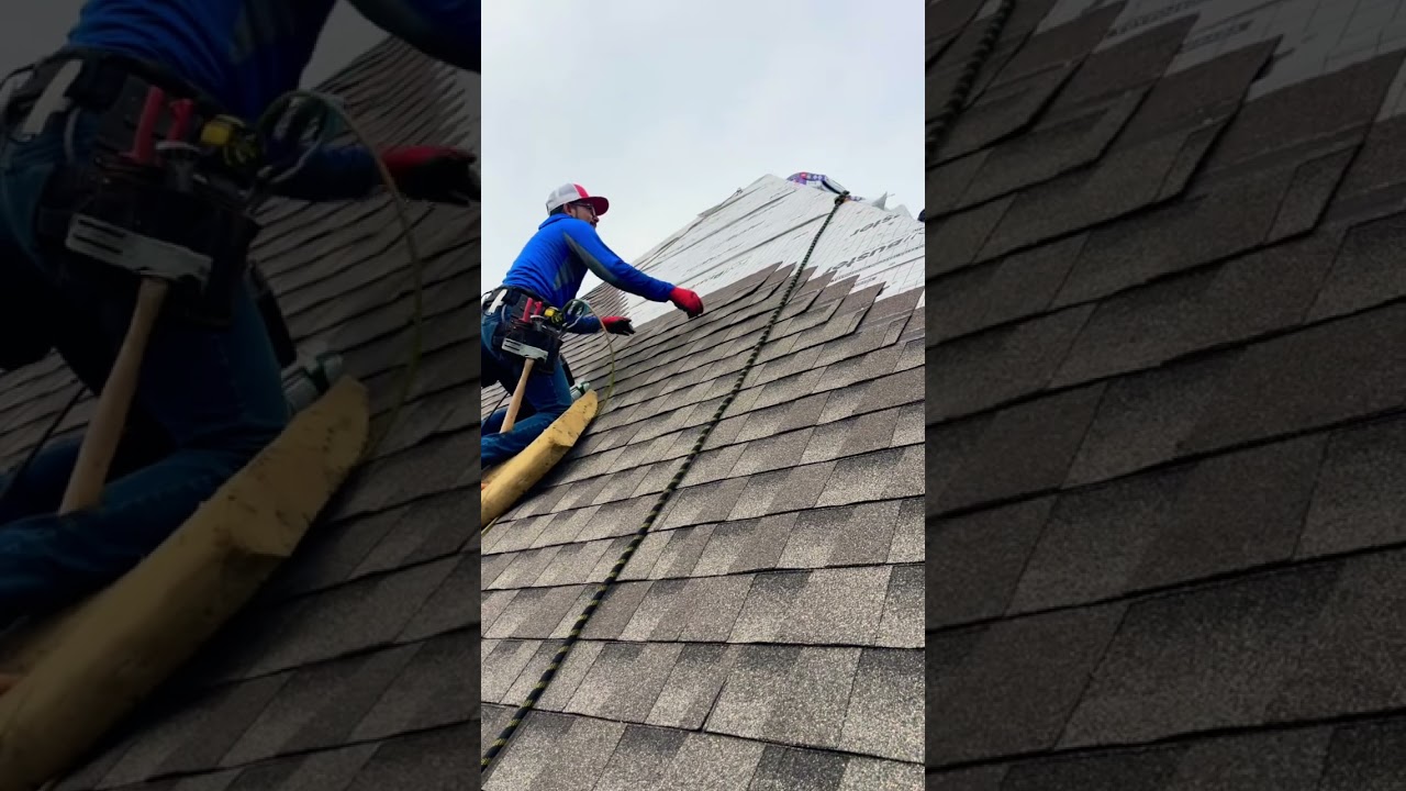 Roofing 101: Steep 🏡🫣#roofers #roofing #roofer #reels #work #trending #video #roof #roofs