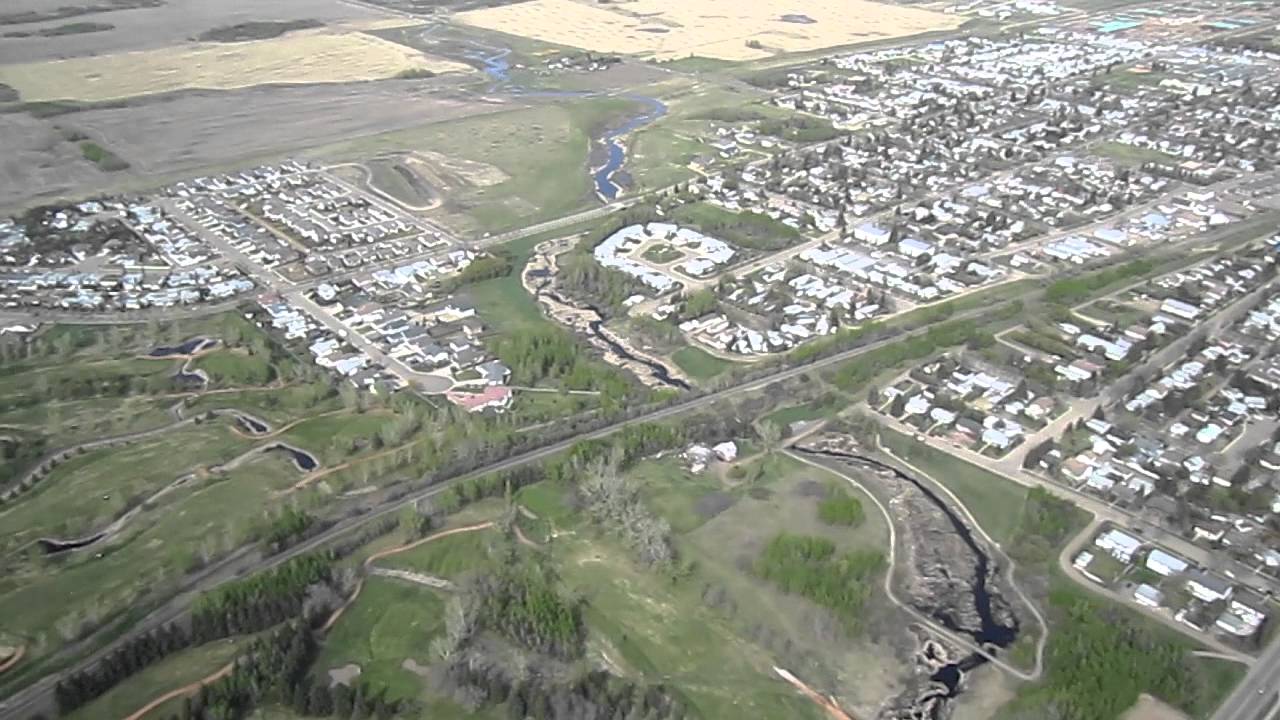 Flying over Camrose Alberta