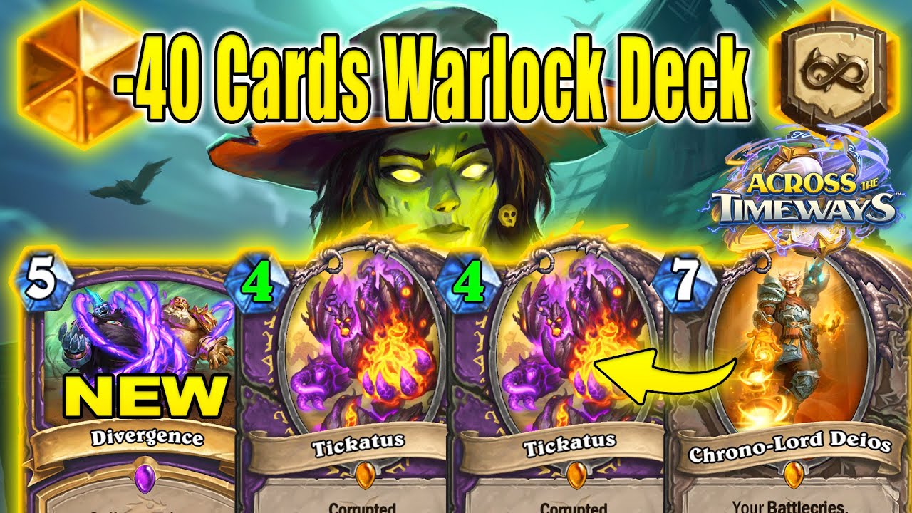Eating & Burning -40 Cards In 1 Game With NEW Control Warlock 3.0 Across the Timeways | Hearthstone